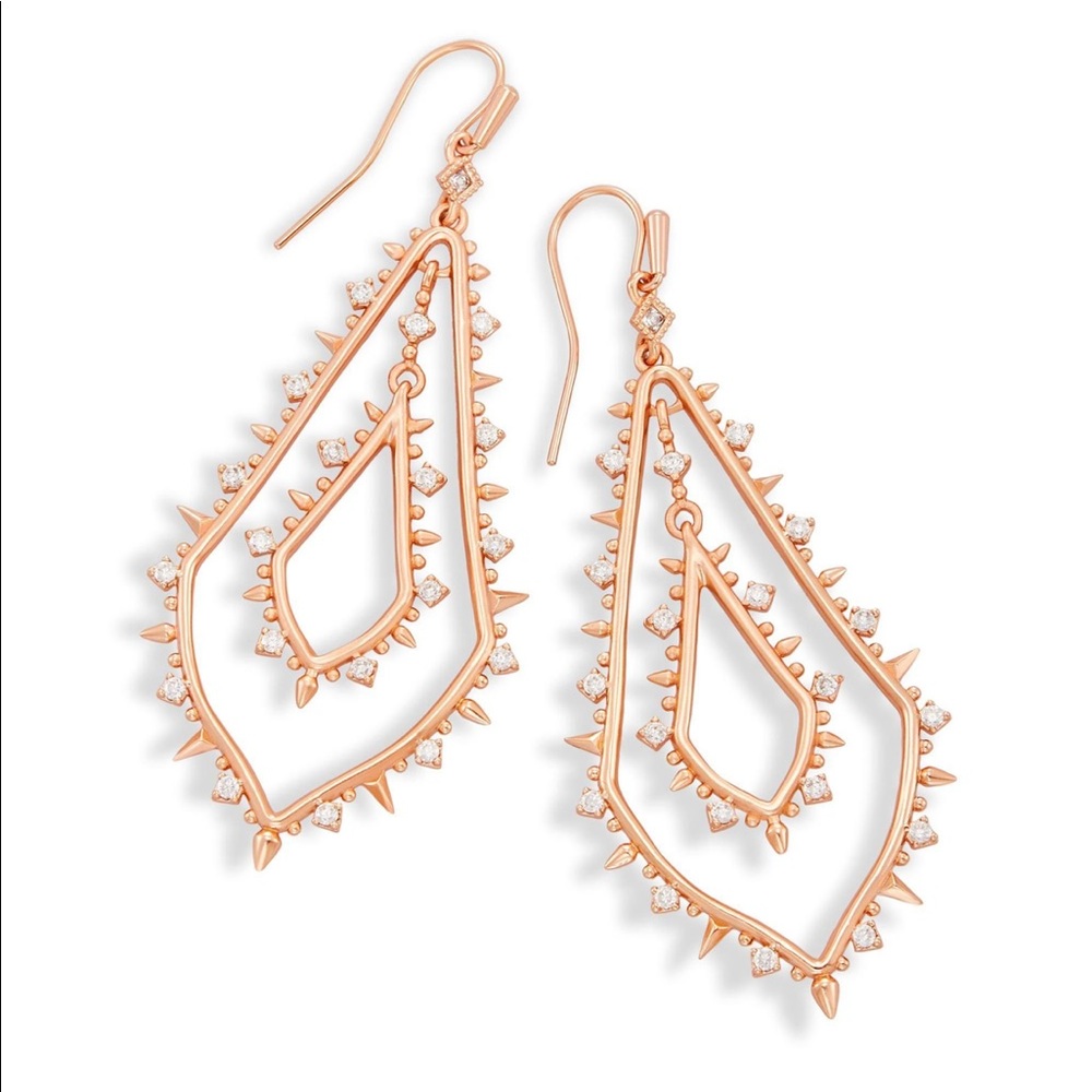 Kendra Scott rose gold earrings